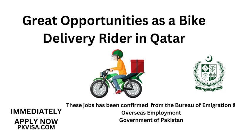 Great Opportunities as a Bike Delivery Rider in Qatar