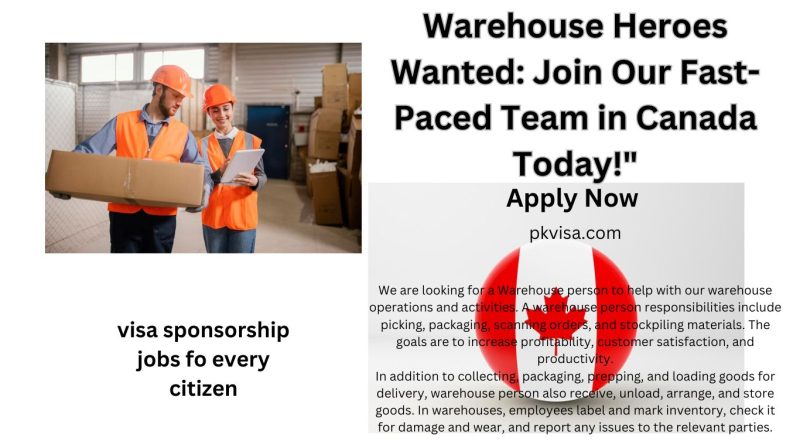 Dynamic Warehouse Person Jobs in Canada