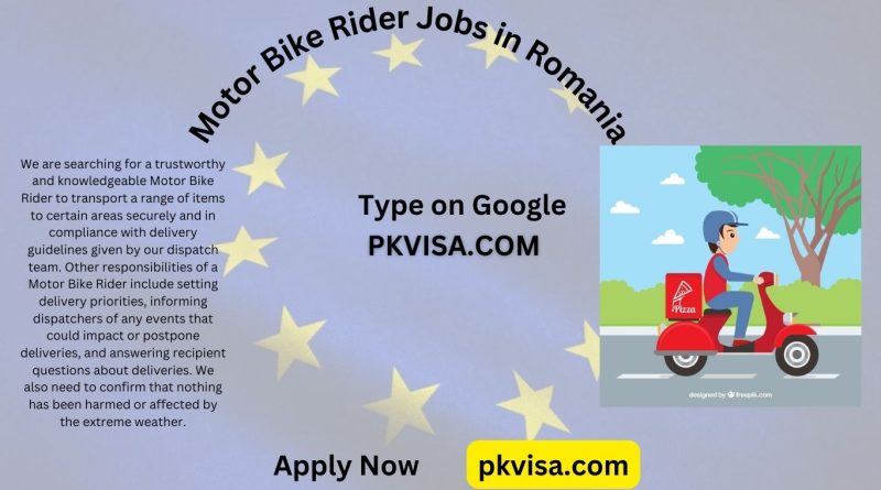 Best 50 Motor Bike Rider Jobs in Romania