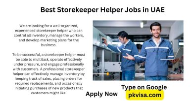 Best Storekeeper Helper Jobs in UAE