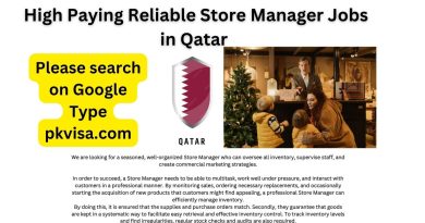 High Paying Reliable Store Manager Jobs in Qatar