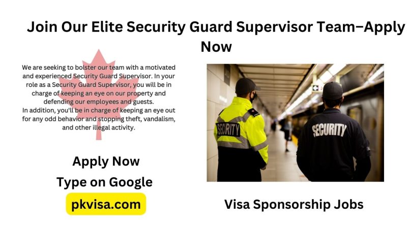Join Our Elite Security Guard Supervisor Team–Apply Now