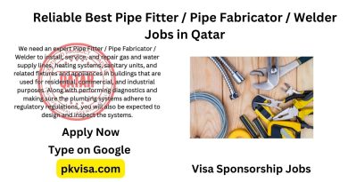Reliable Best Pipe Fitter / Pipe Fabricator / Welder Jobs in Qatar